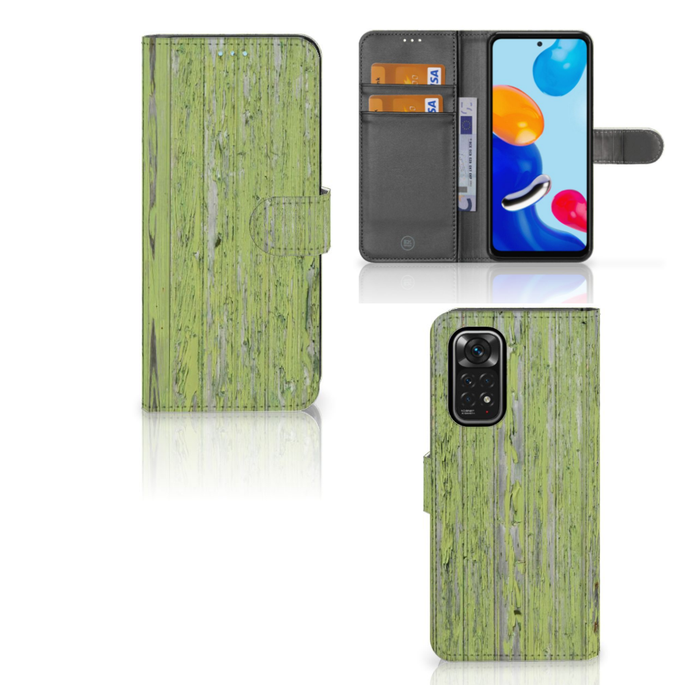 Xiaomi Redmi Note 11/11S Book Style Case Green Wood