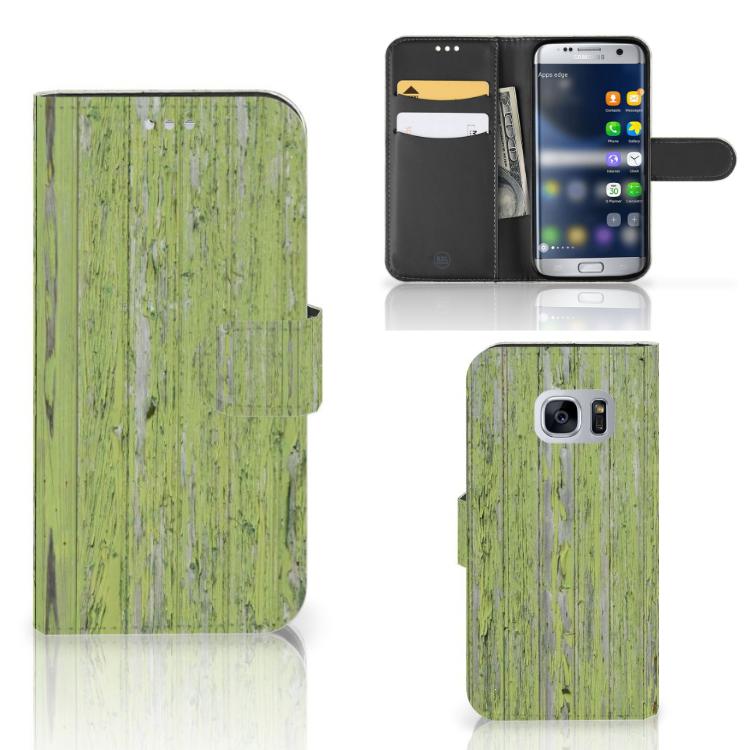 Samsung Galaxy S7 Boekhoesje Design Green Wood