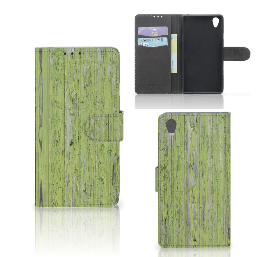 Sony Xperia Z1 Boekhoesje Design Green Wood