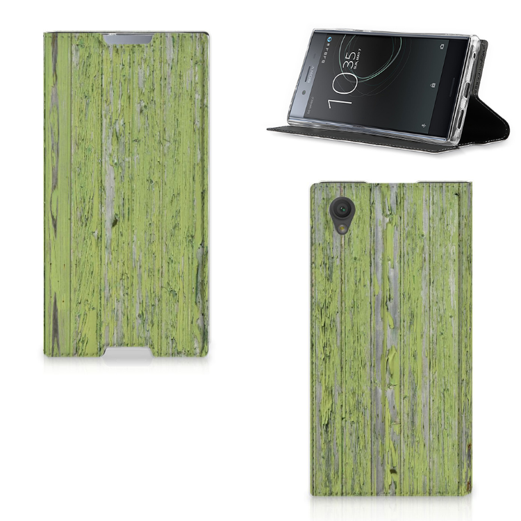 Sony Xperia L1 Standcase Hoesje Design Green Wood