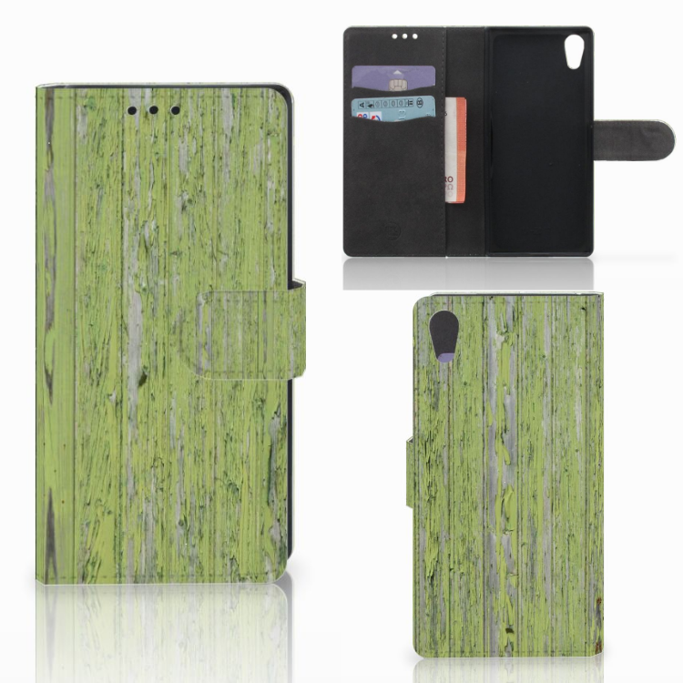 Sony Xperia XA1 Book Style Case Green Wood