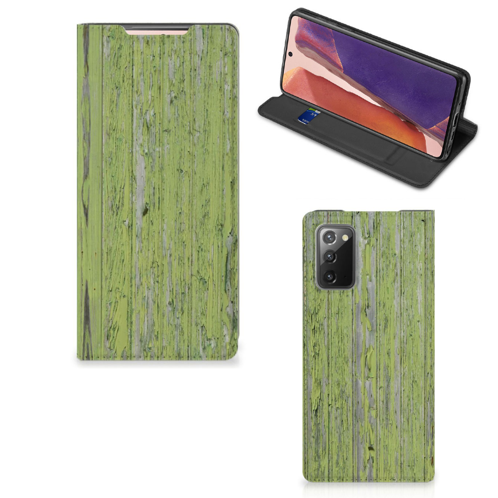 Samsung Galaxy Note20 Book Wallet Case Green Wood