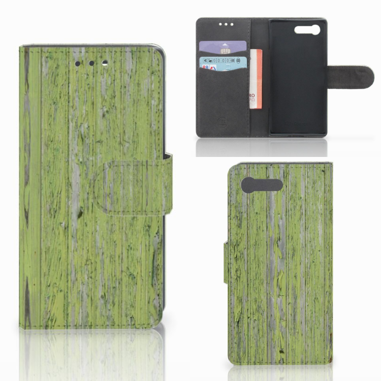 Sony Xperia X Compact Boekhoesje Design Green Wood