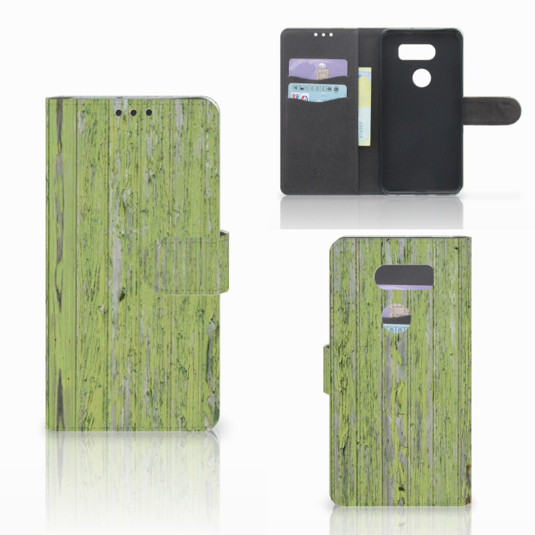 LG V30 Boekhoesje Design Green Wood