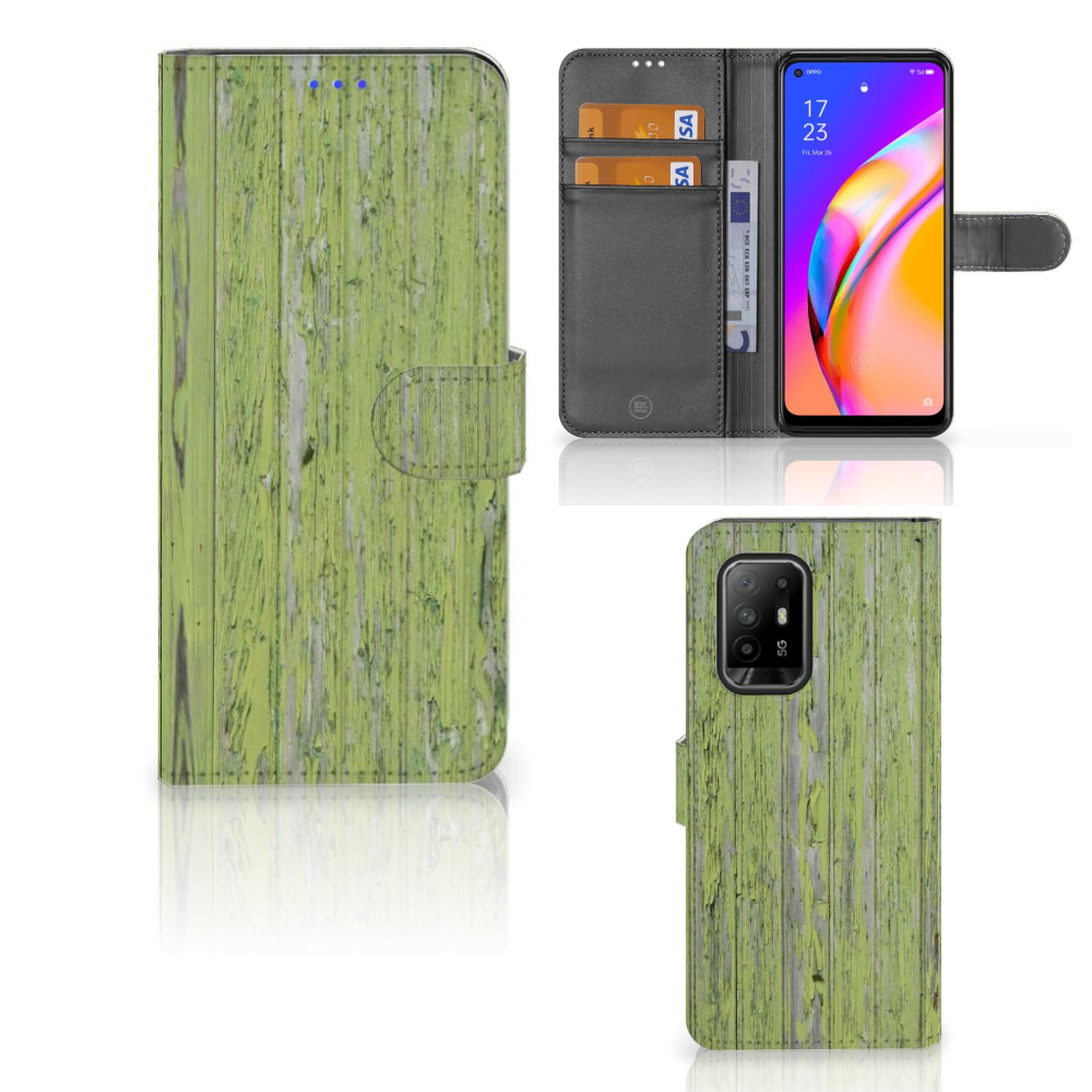 OPPO Reno5 Z | A94 5G Book Style Case Green Wood