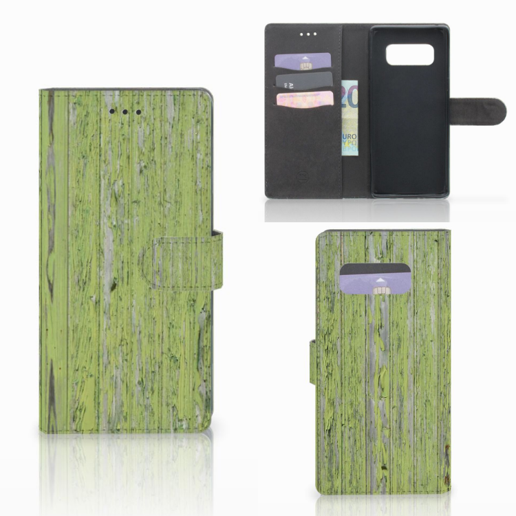 Samsung Galaxy Note 8 Boekhoesje Design Green Wood