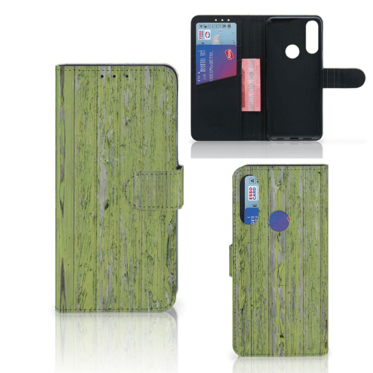 Alcatel 1S 2020 Book Style Case Green Wood