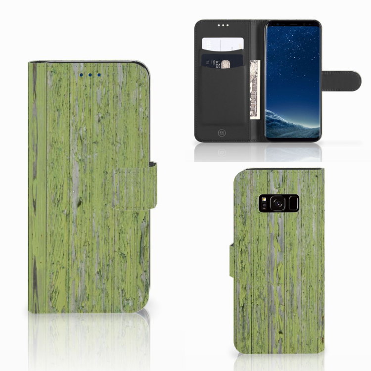 Samsung Galaxy S8 Boekhoesje Design Green Wood