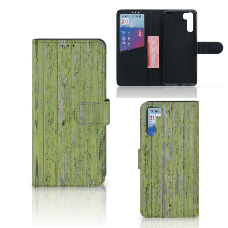 OPPO A91 | Reno3 Book Style Case Green Wood
