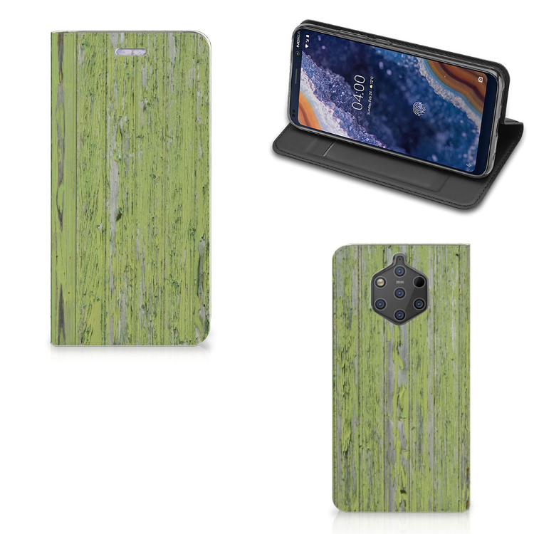 Nokia 9 PureView Book Wallet Case Green Wood