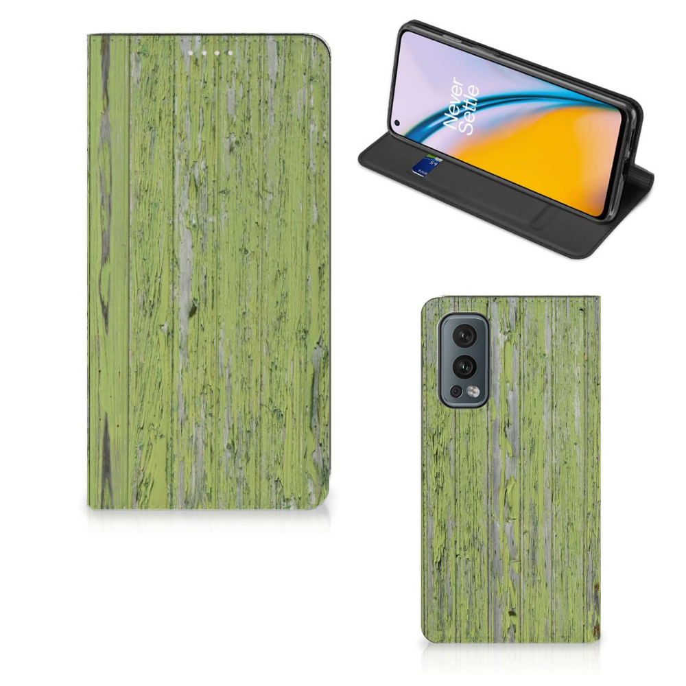 OnePlus Nord 2 5G Book Wallet Case Green Wood