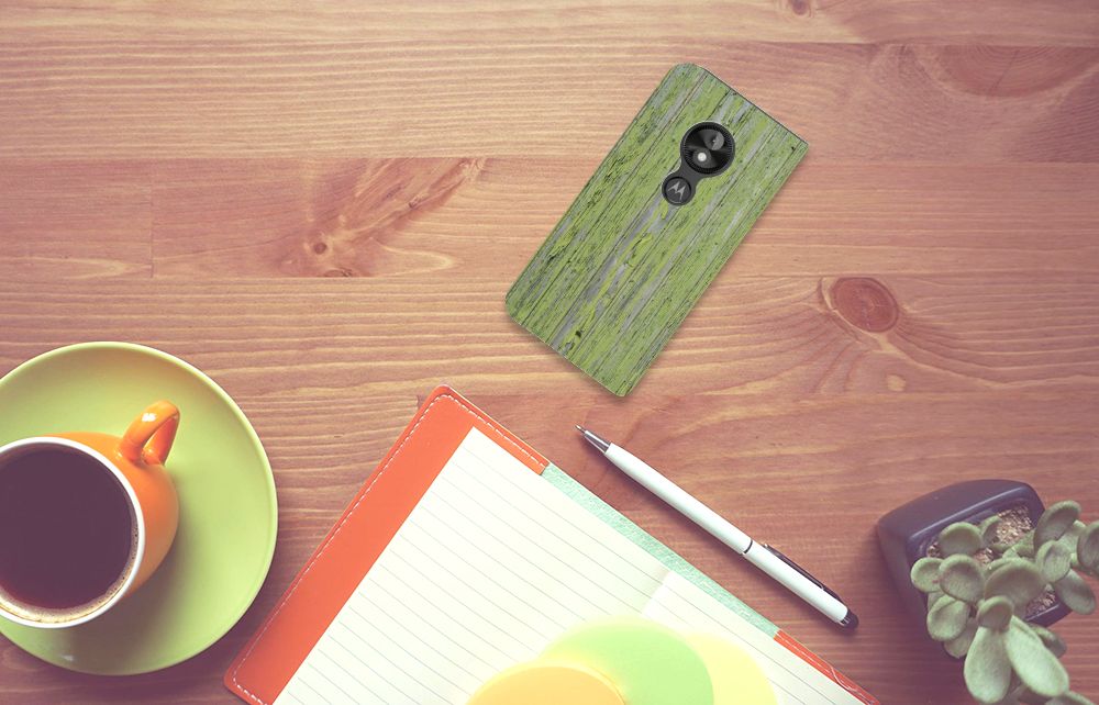 Motorola Moto E5 Play Book Wallet Case Green Wood