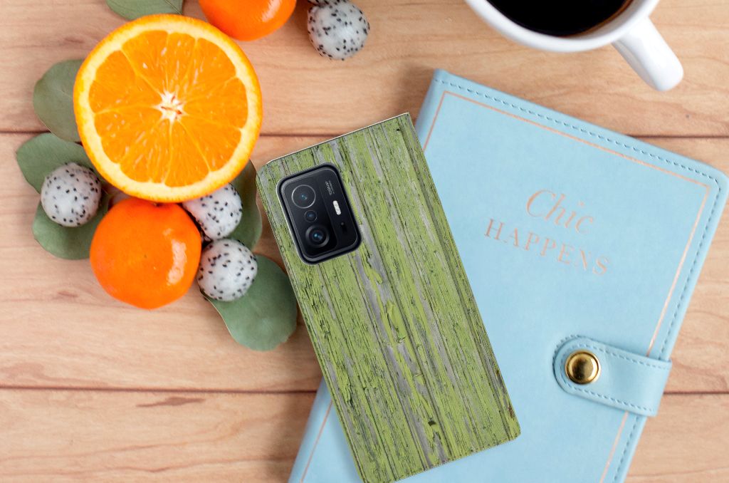 Xiaomi 11T | Xiaomi 11T Pro Book Wallet Case Green Wood