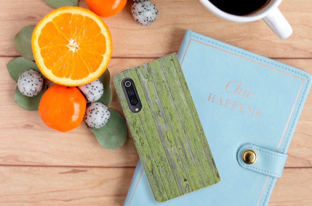 Xiaomi Mi 9 Book Wallet Case Green Wood