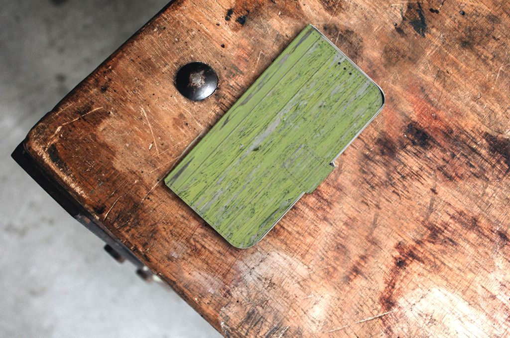Xiaomi Mi A2 Lite Book Style Case Green Wood
