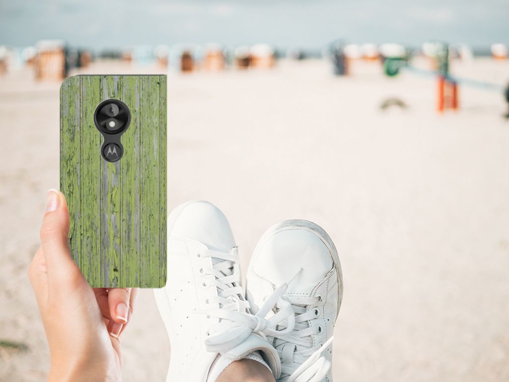 Motorola Moto E5 Play Book Wallet Case Green Wood