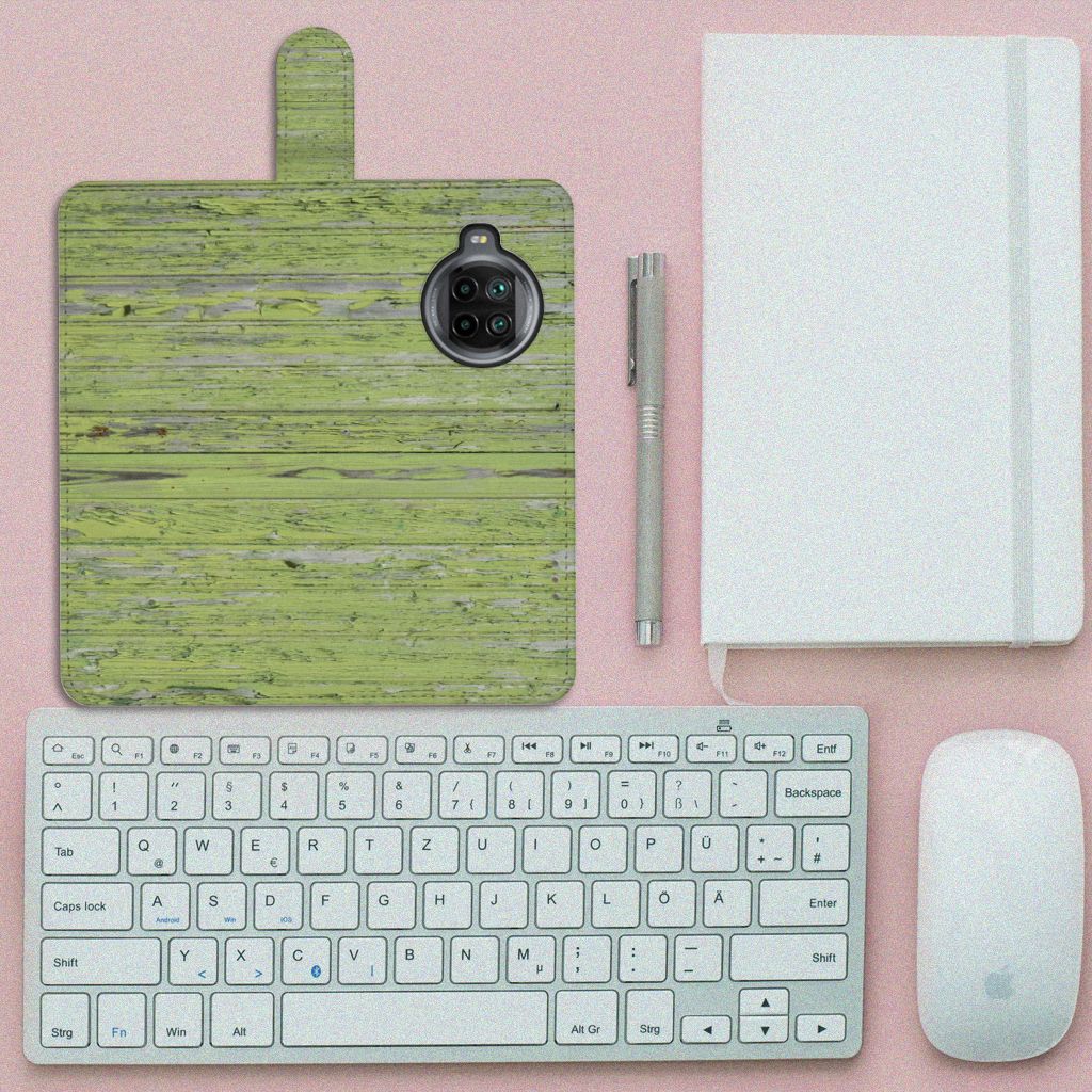 Xiaomi Mi 10T Lite Book Style Case Green Wood