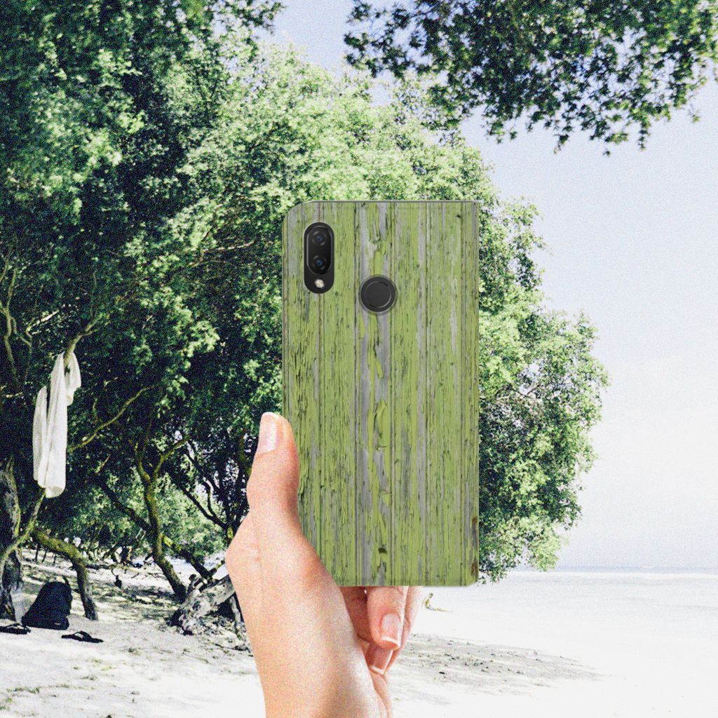 Huawei P Smart Plus Book Wallet Case Green Wood