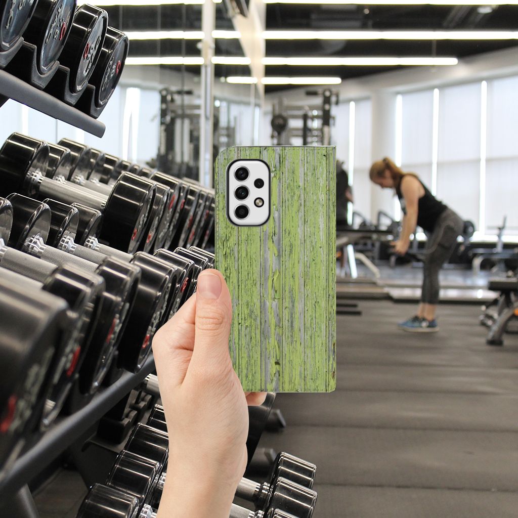 Samsung Galaxy A23 Book Wallet Case Green Wood
