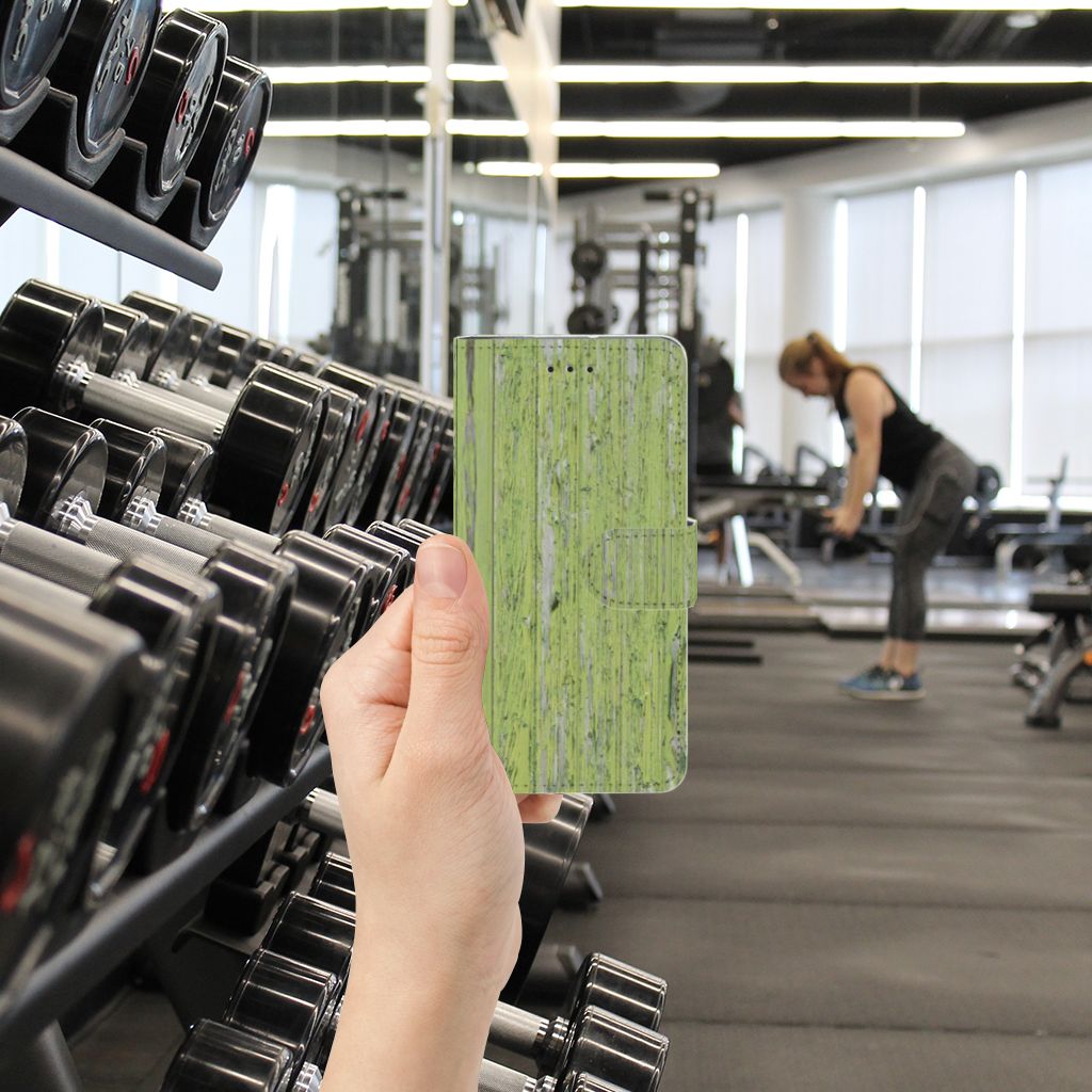 Motorola Moto G7 Play Book Style Case Green Wood