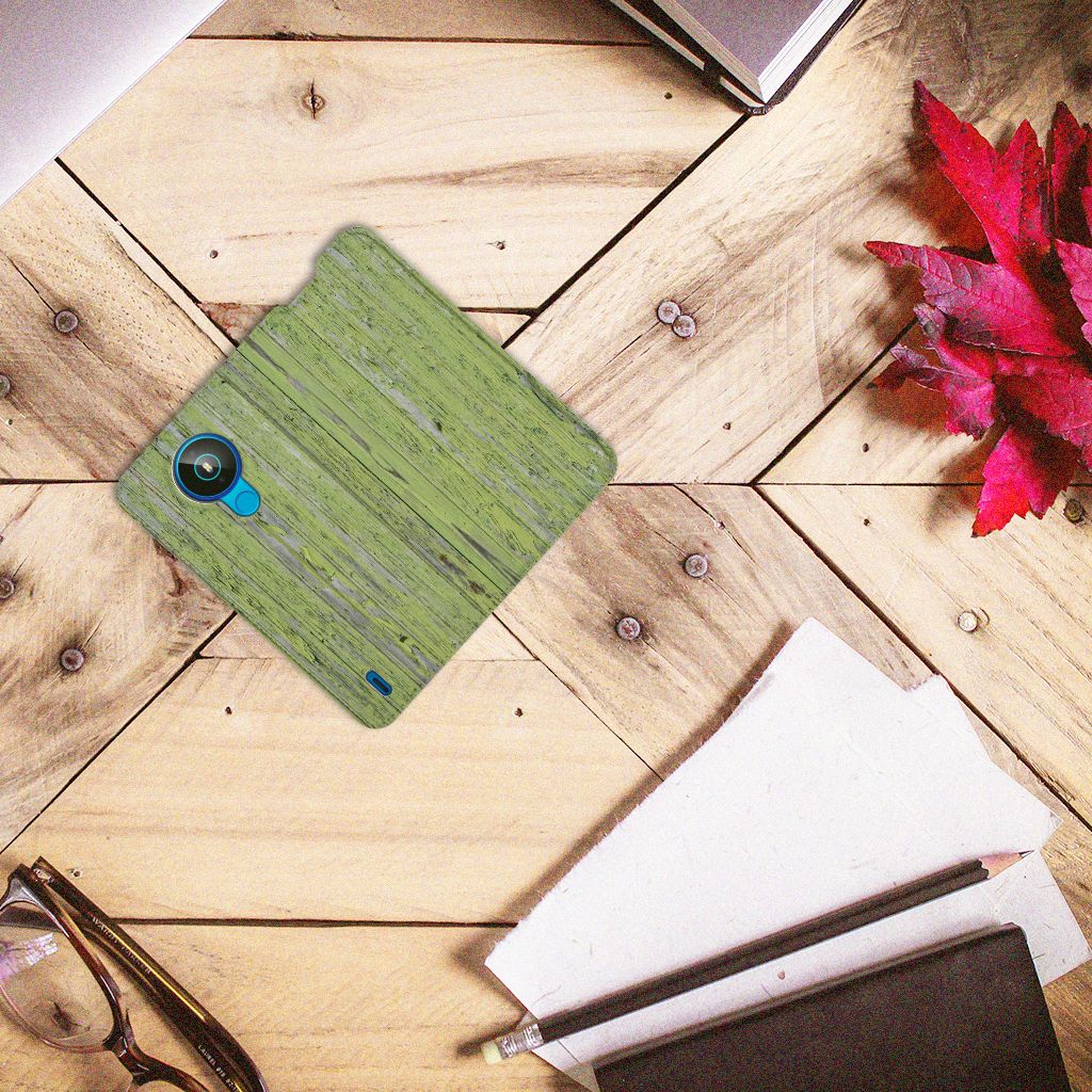 Nokia 1.4 Book Wallet Case Green Wood