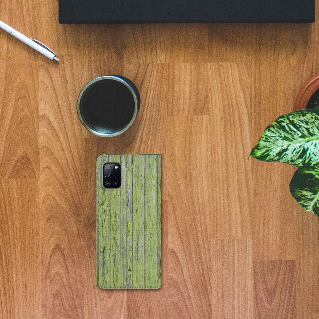 Samsung Galaxy A31 Book Wallet Case Green Wood