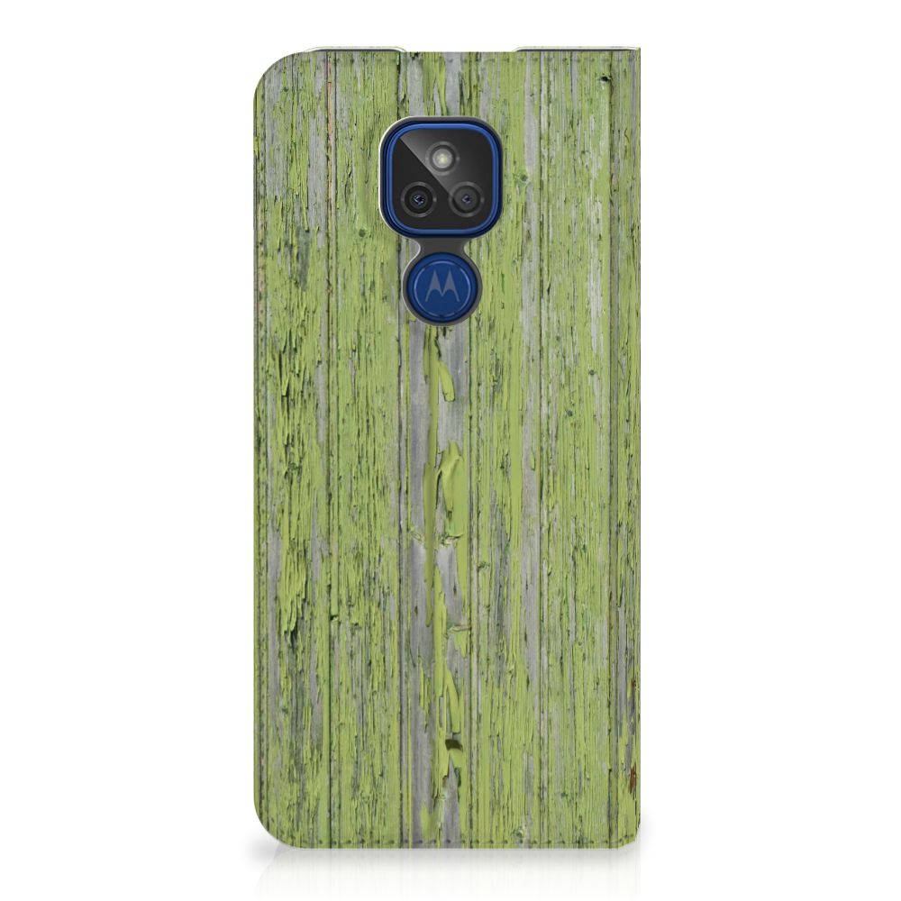 Motorola Moto G9 Play Book Wallet Case Green Wood