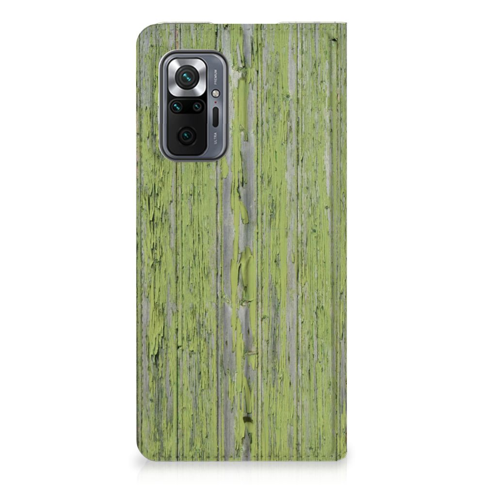 Xiaomi Redmi Note 10 Pro Book Wallet Case Green Wood
