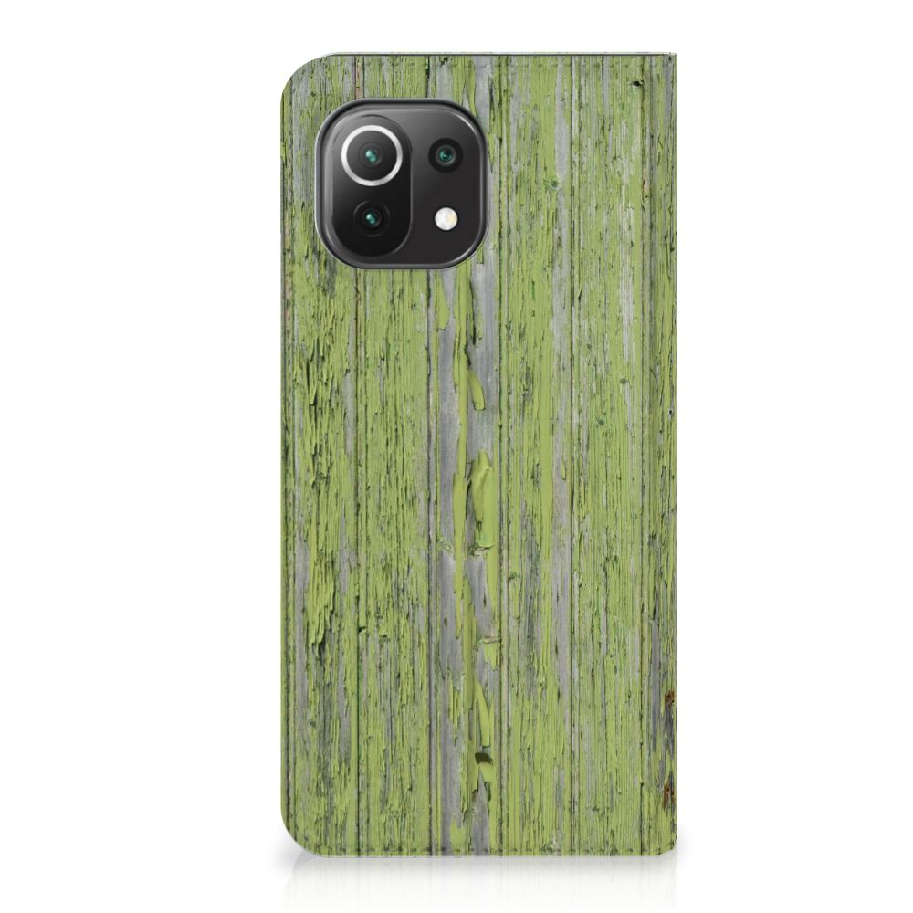 Xiaomi 11 Lite NE 5G | Mi 11 Lite Book Wallet Case Green Wood