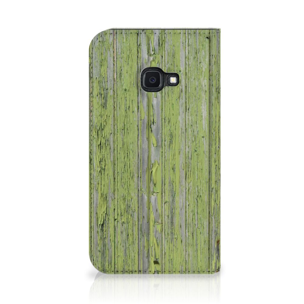 Samsung Galaxy Xcover 4s Book Wallet Case Green Wood