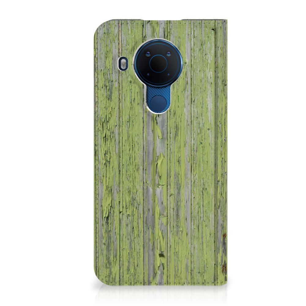 Nokia 5.4 Book Wallet Case Green Wood