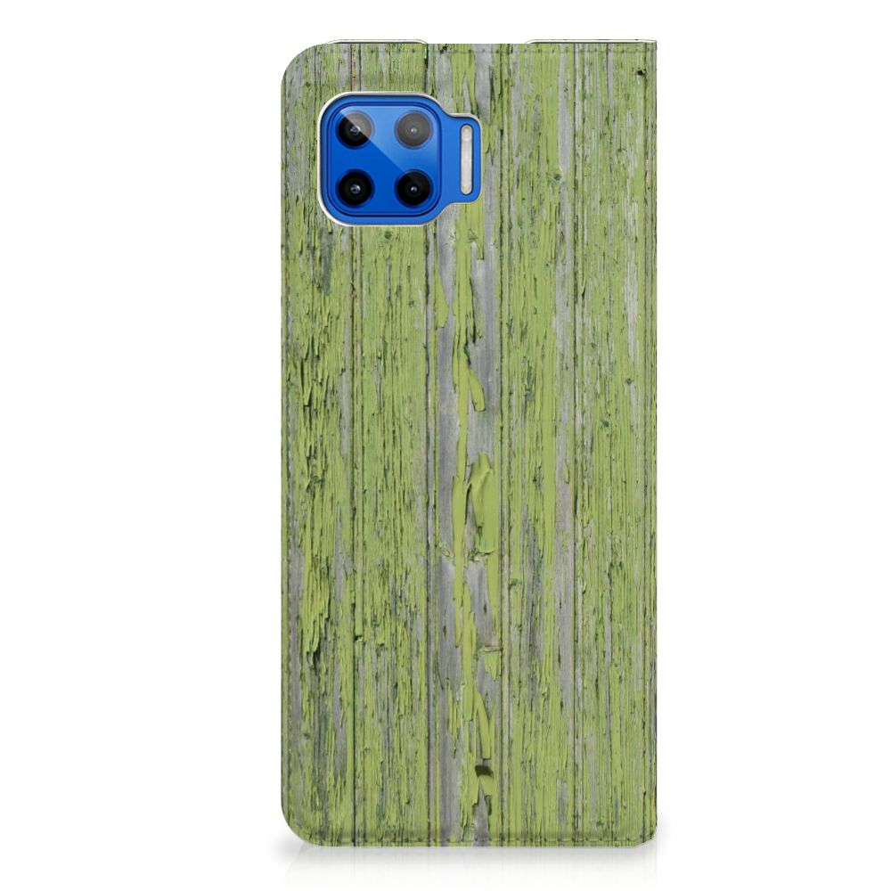 Motorola Moto G 5G Plus Book Wallet Case Green Wood
