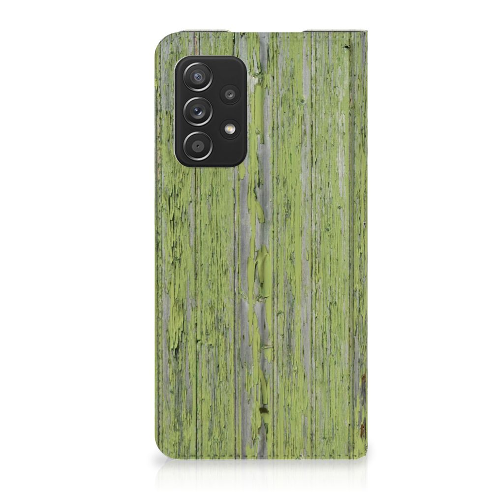 Samsung Galaxy A52 Book Wallet Case Green Wood