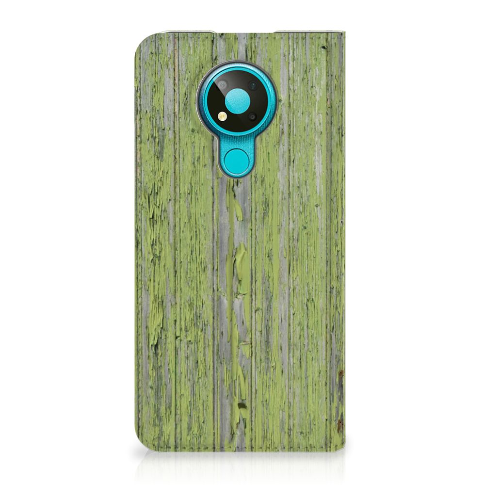 Nokia 3.4 Book Wallet Case Green Wood