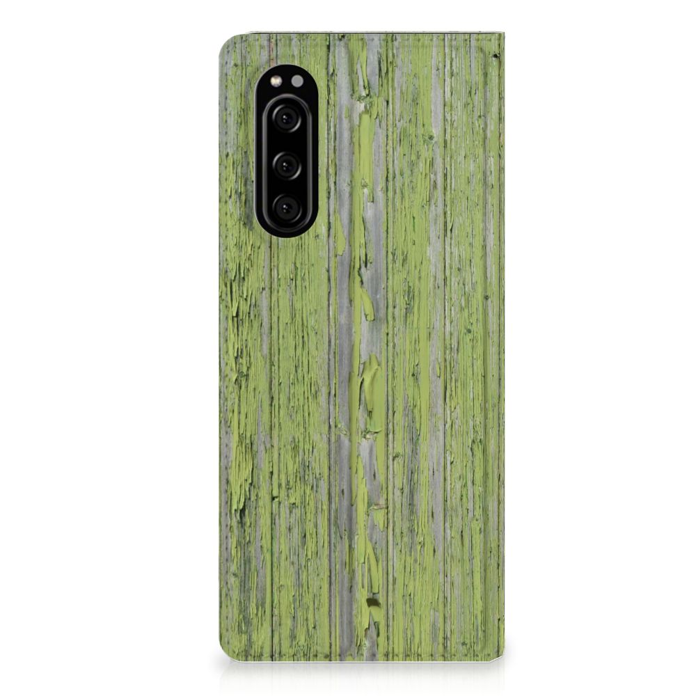 Sony Xperia 5 Book Wallet Case Green Wood