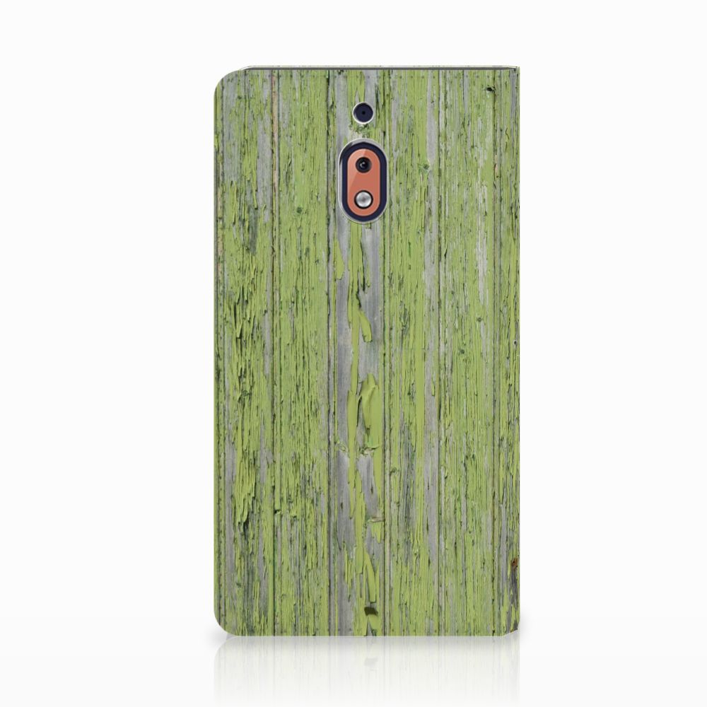 Nokia 2.1 2018 Book Wallet Case Green Wood