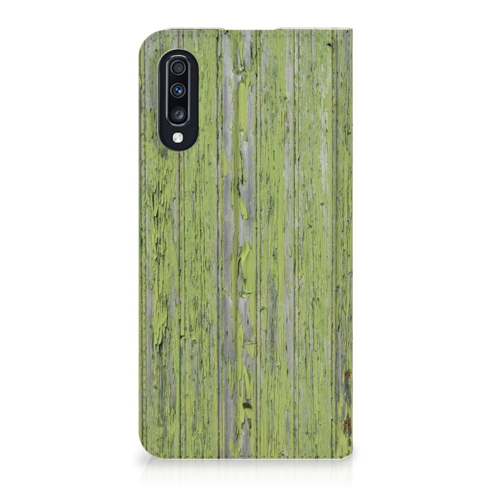 Samsung Galaxy A70 Book Wallet Case Green Wood