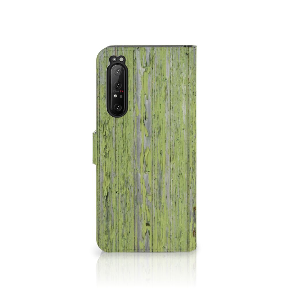 Sony Xperia 1 II Book Style Case Green Wood