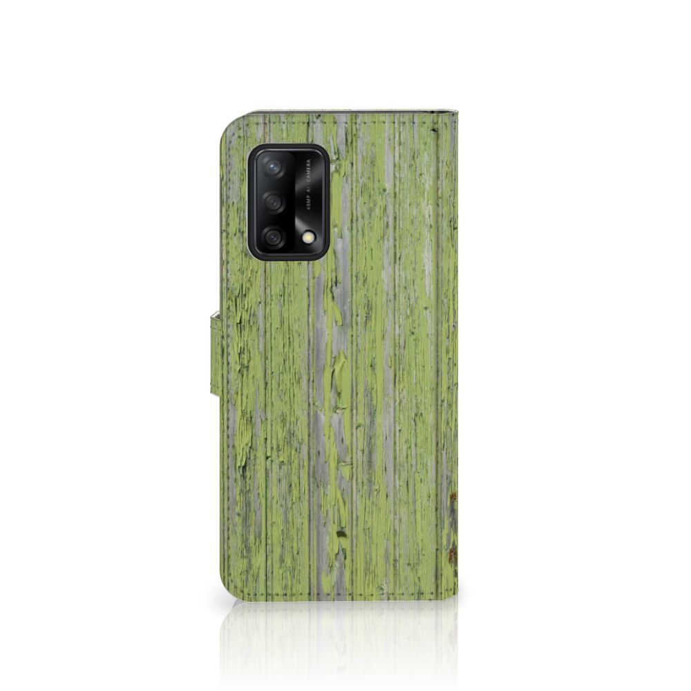 OPPO A74 4G Book Style Case Green Wood