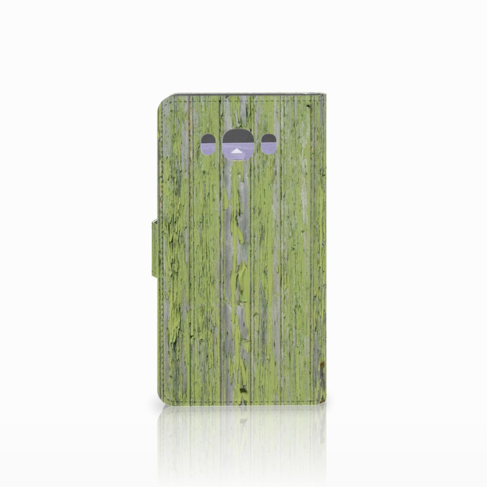 Samsung Galaxy J7 2016 Book Style Case Green Wood