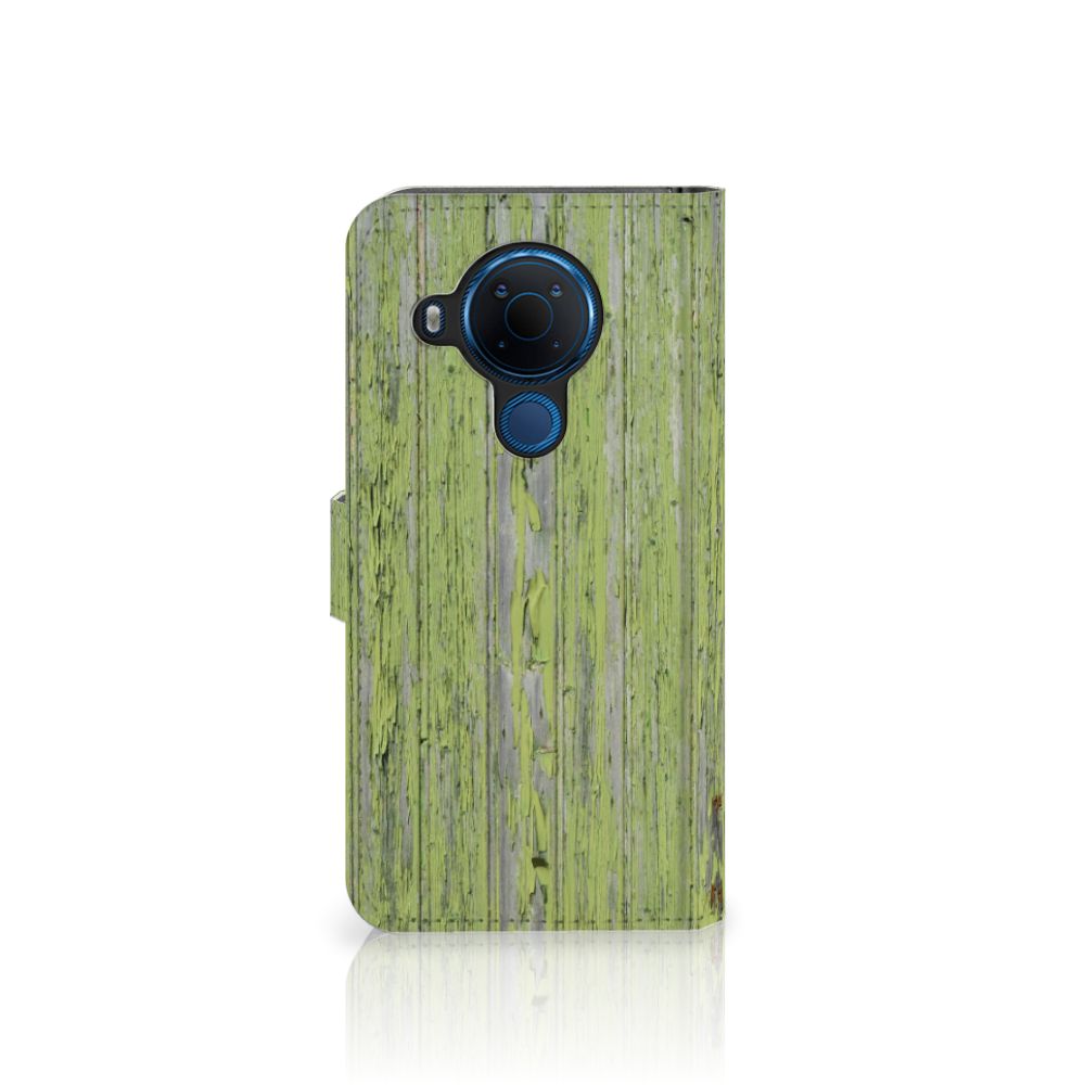 Nokia 5.4 Book Style Case Green Wood