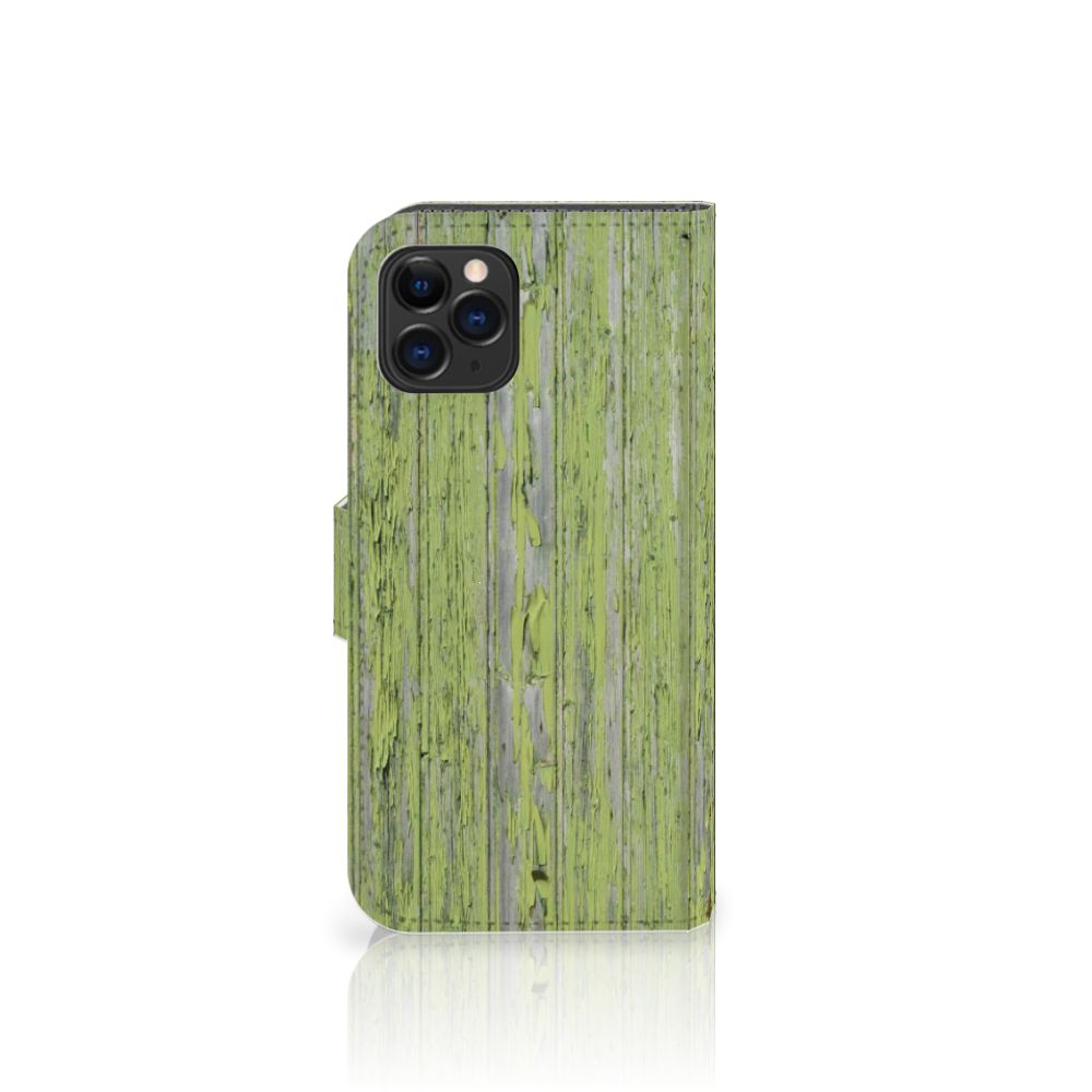 Apple iPhone 11 Pro Book Style Case Green Wood