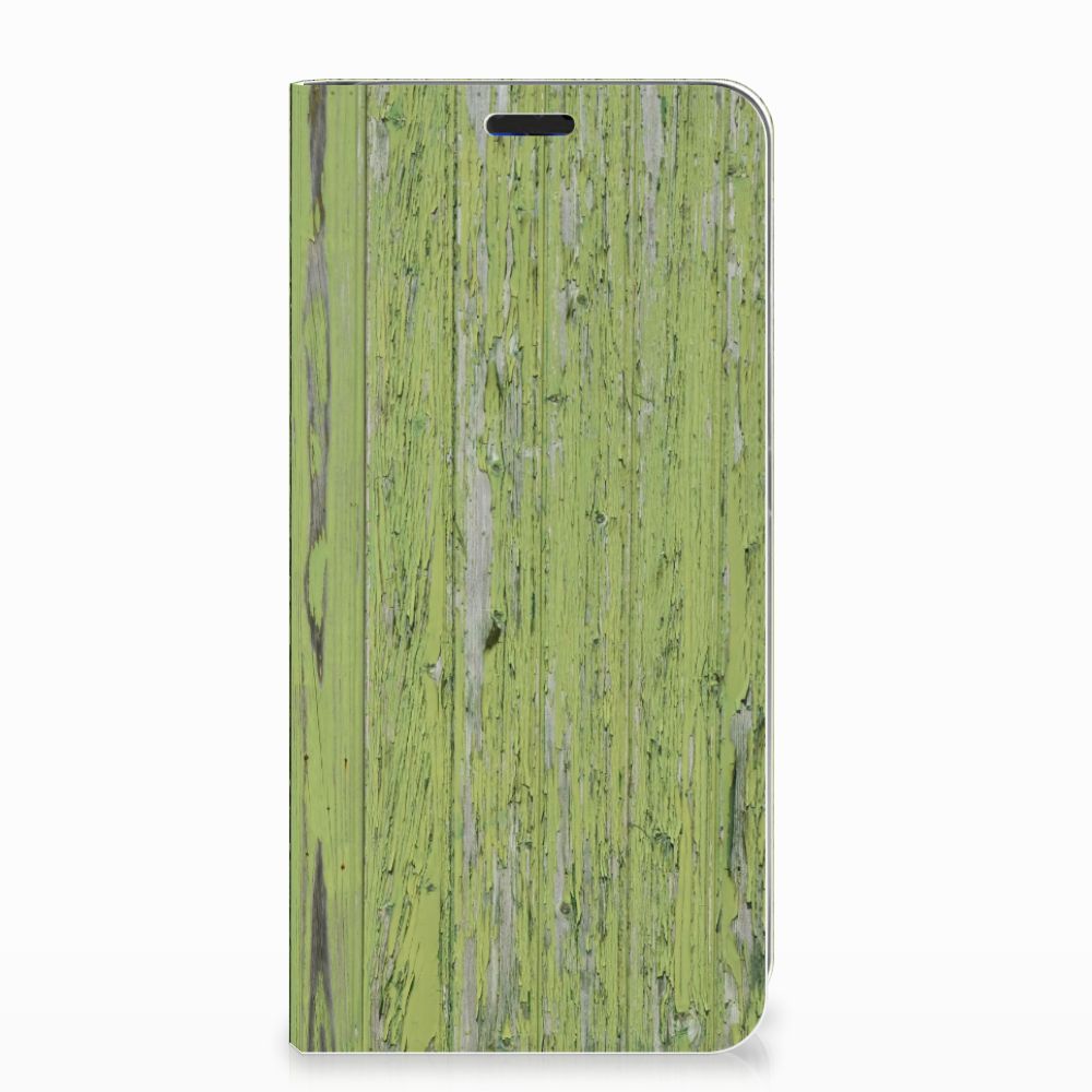 LG V40 Thinq Book Wallet Case Green Wood