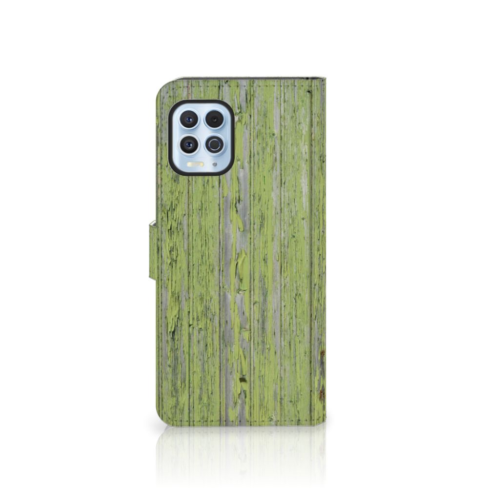 Motorola Moto G100 Book Style Case Green Wood