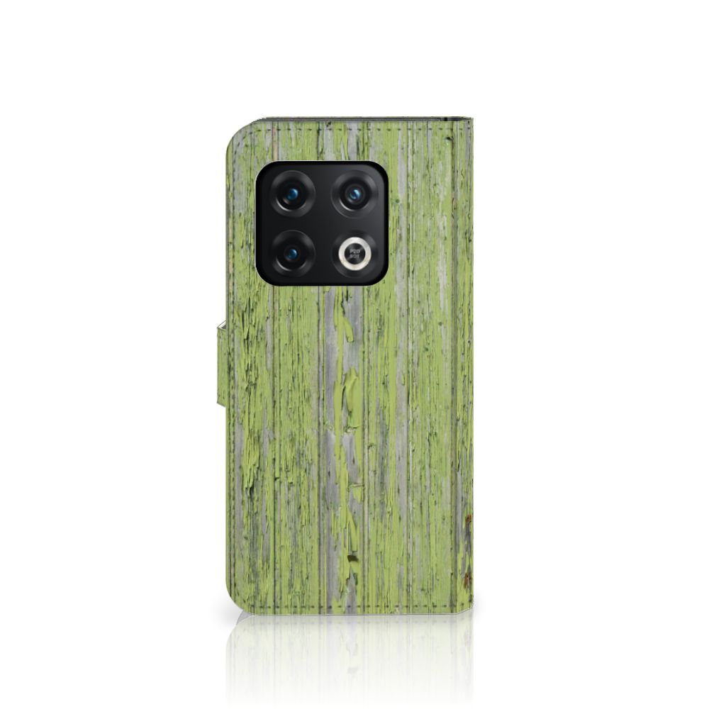 OnePlus 10 Pro Book Style Case Green Wood