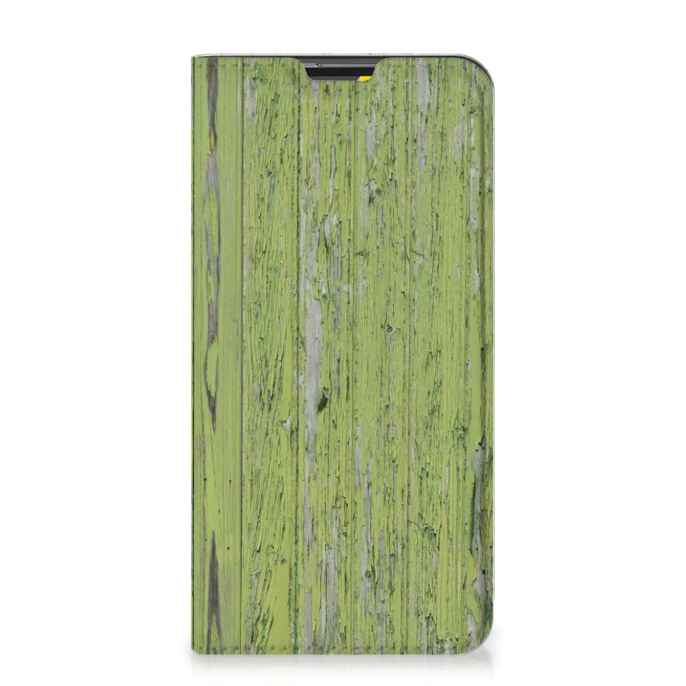 Google Pixel 4a Book Wallet Case Green Wood