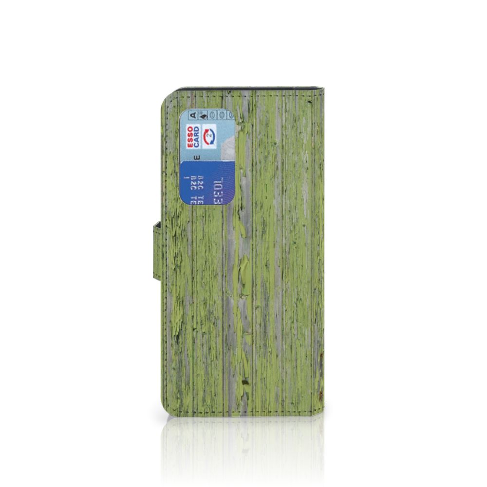 Huawei P40 Pro Book Style Case Green Wood
