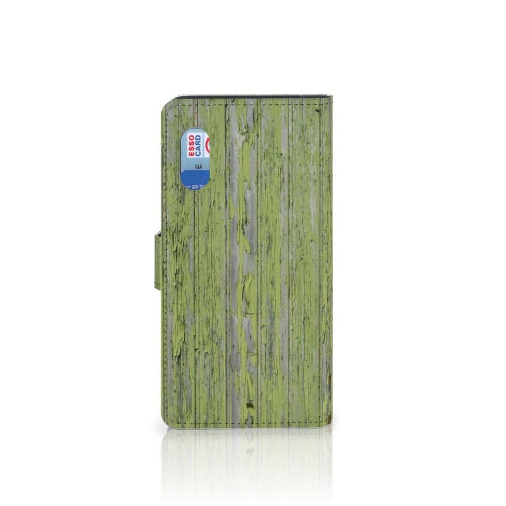 Samsung Xcover Pro Book Style Case Green Wood