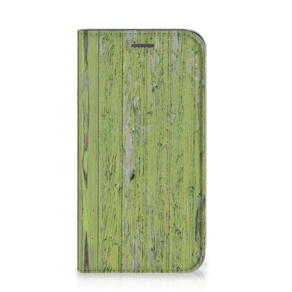 Samsung Galaxy Xcover 4s Book Wallet Case Green Wood