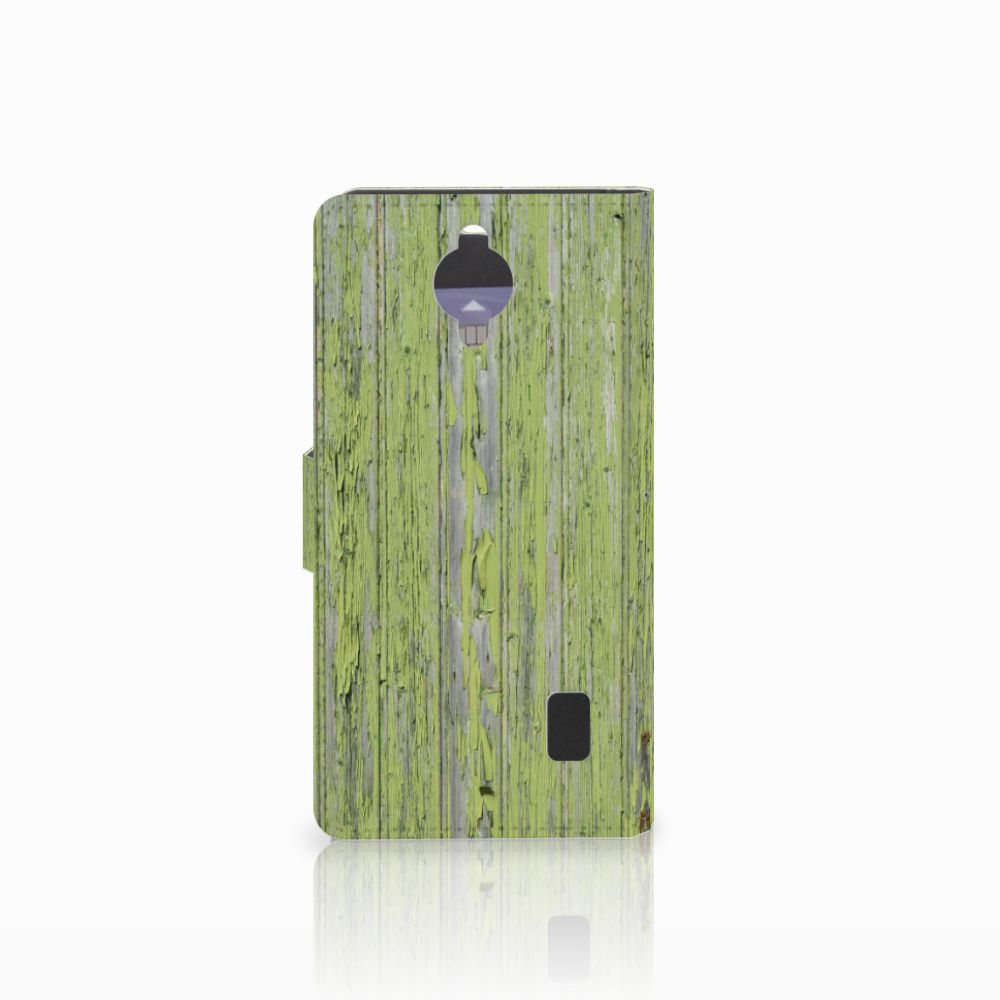 Huawei Y635 Book Style Case Green Wood